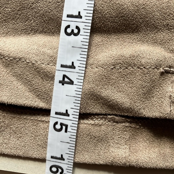Altar'd State Tan Faux Suede Button Front 2 Pocket Snap Women's Skirt Size M - Picture 7 of 7